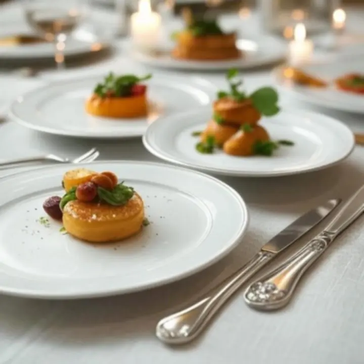 Elegancko podane specjalności szefa kuchni